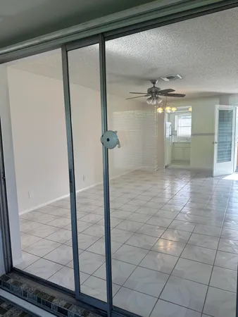 a view of a glass door