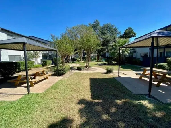 a view of outdoor space with seating area