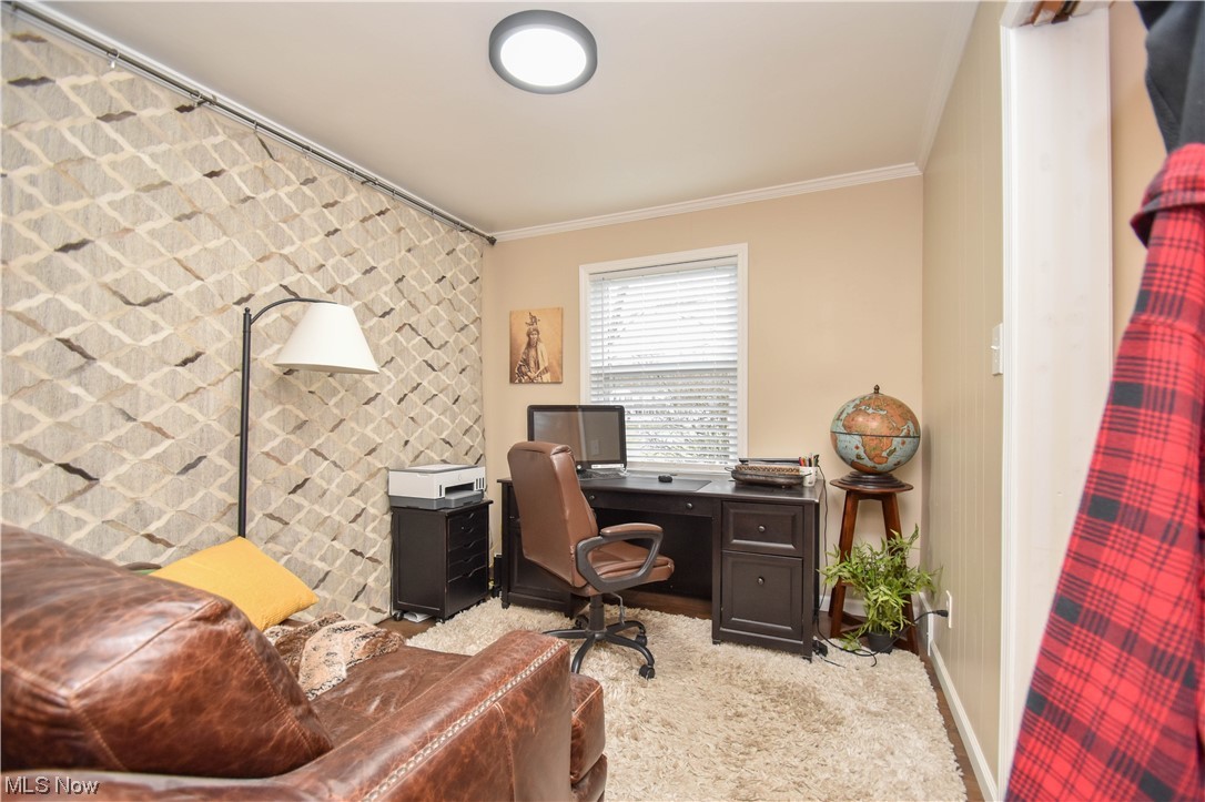 165 Warner Road Hubbard, OH 44425 - Photo 20 of 43 Home office featuring crown molding and light carpet