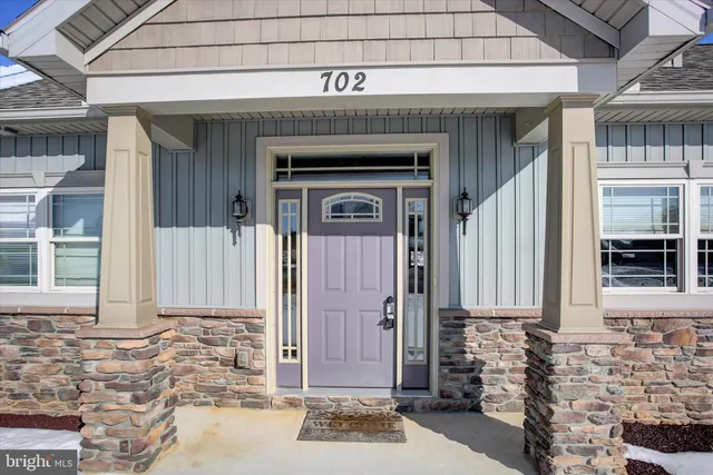 a view of front door of house