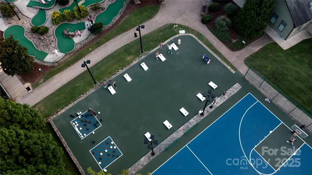 an aerial view of a houses