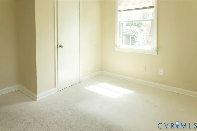 an empty room with a window