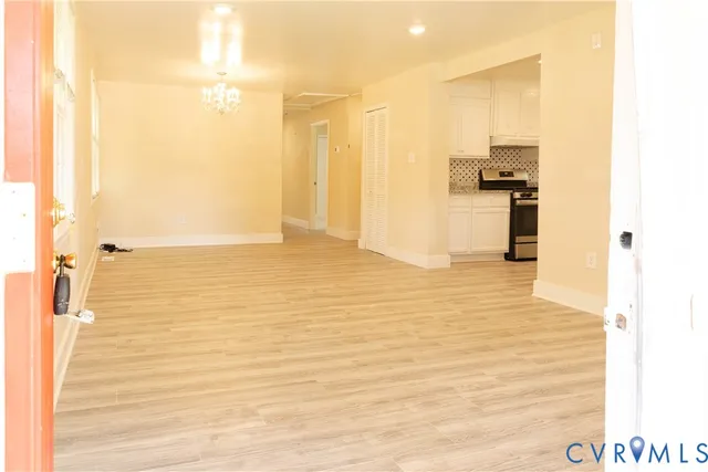 a view of a kitchen with a sink