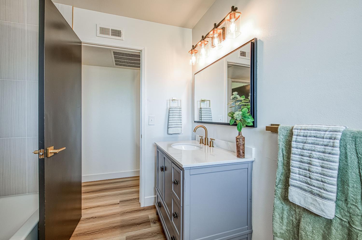 1747 Gettysburg Avenue Clovis, CA 93611 - Photo 20 of 39 a bathroom with a sink and a mirror