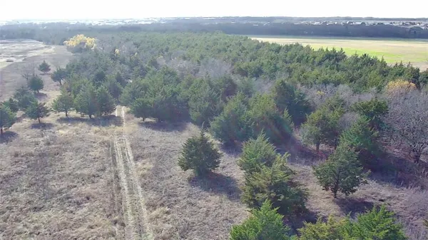 a view of a yard with a lake view