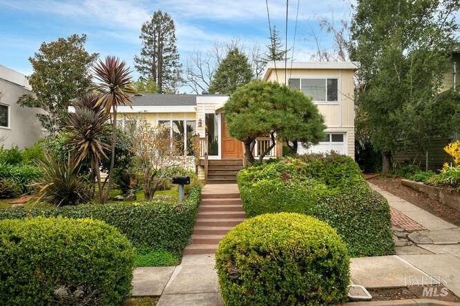 33 Amicita Avenue Mill Valley, CA 94941 - Photo 1 of 1 a front view of a house with a yard and potted plants