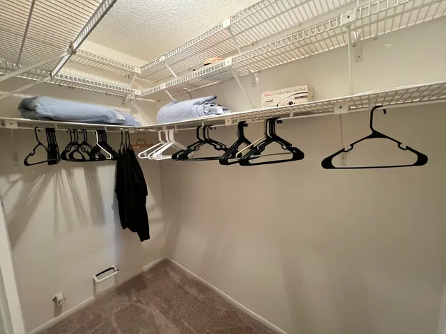 a view of a walk in closet
