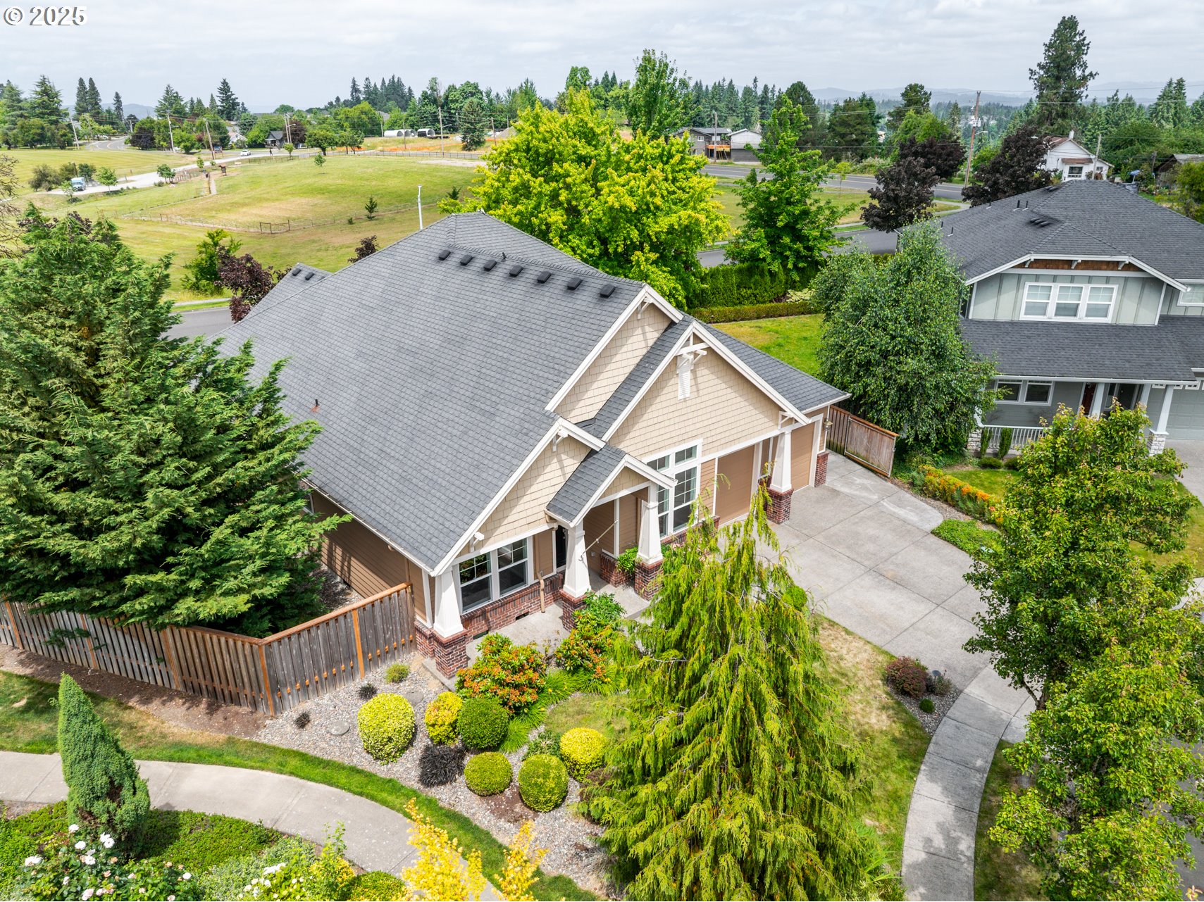 1401 South Dusky Drive Ridgefield, WA 98642 - Photo 42 of 46 an aerial view of house with yard and lake view