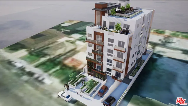 a view of balcony with wooden floor