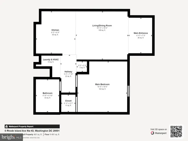 $1,750 | 6 Rhode Island Avenue Northwest, Unit 2, Washington, DC 20001
