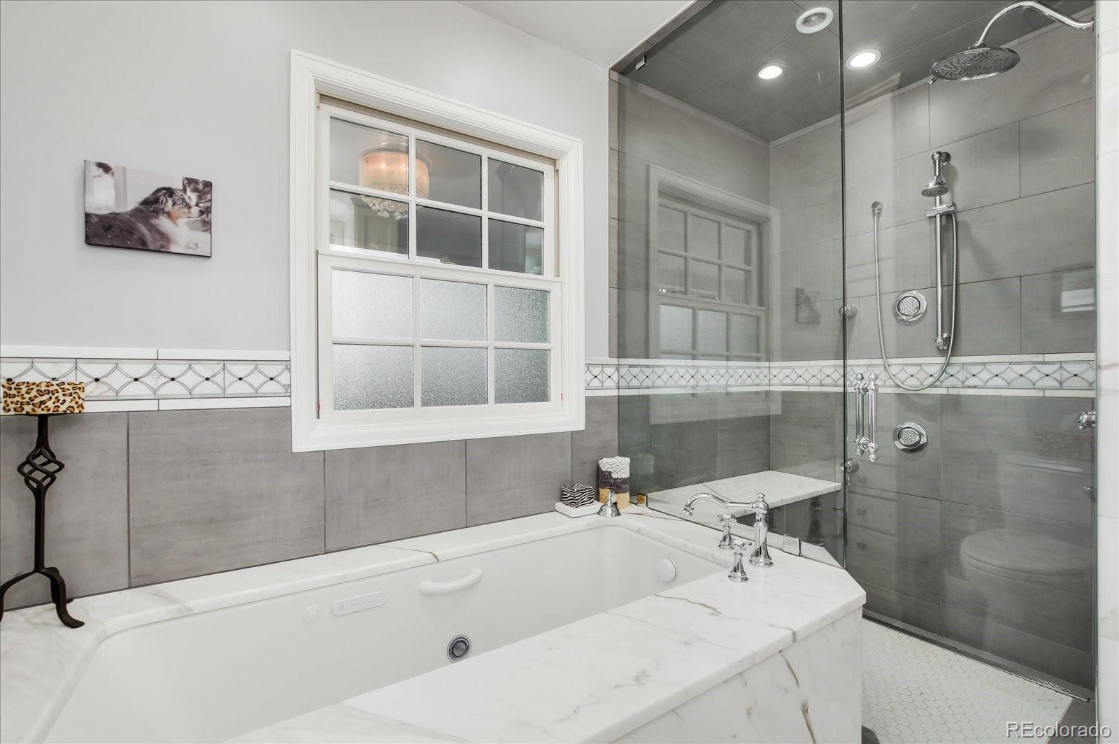 5225 Ridge Trail Bow Mar, CO 80123 - Photo 33 of 40 a bathroom with a tub sink and shower