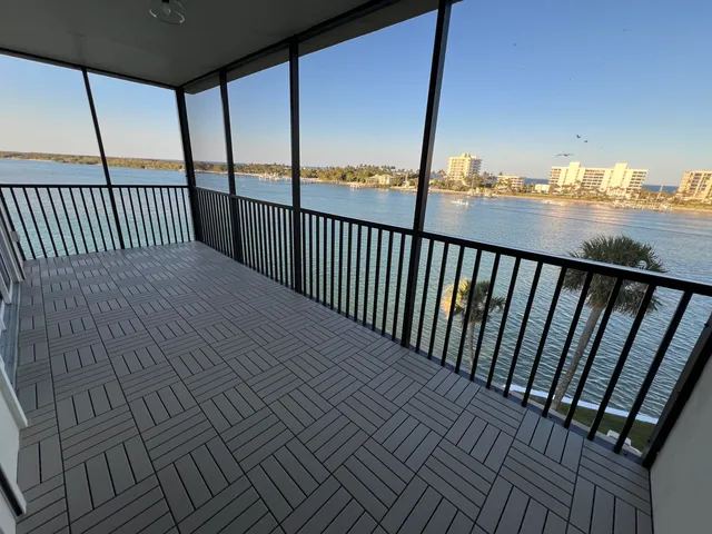 a view of city from a balcony