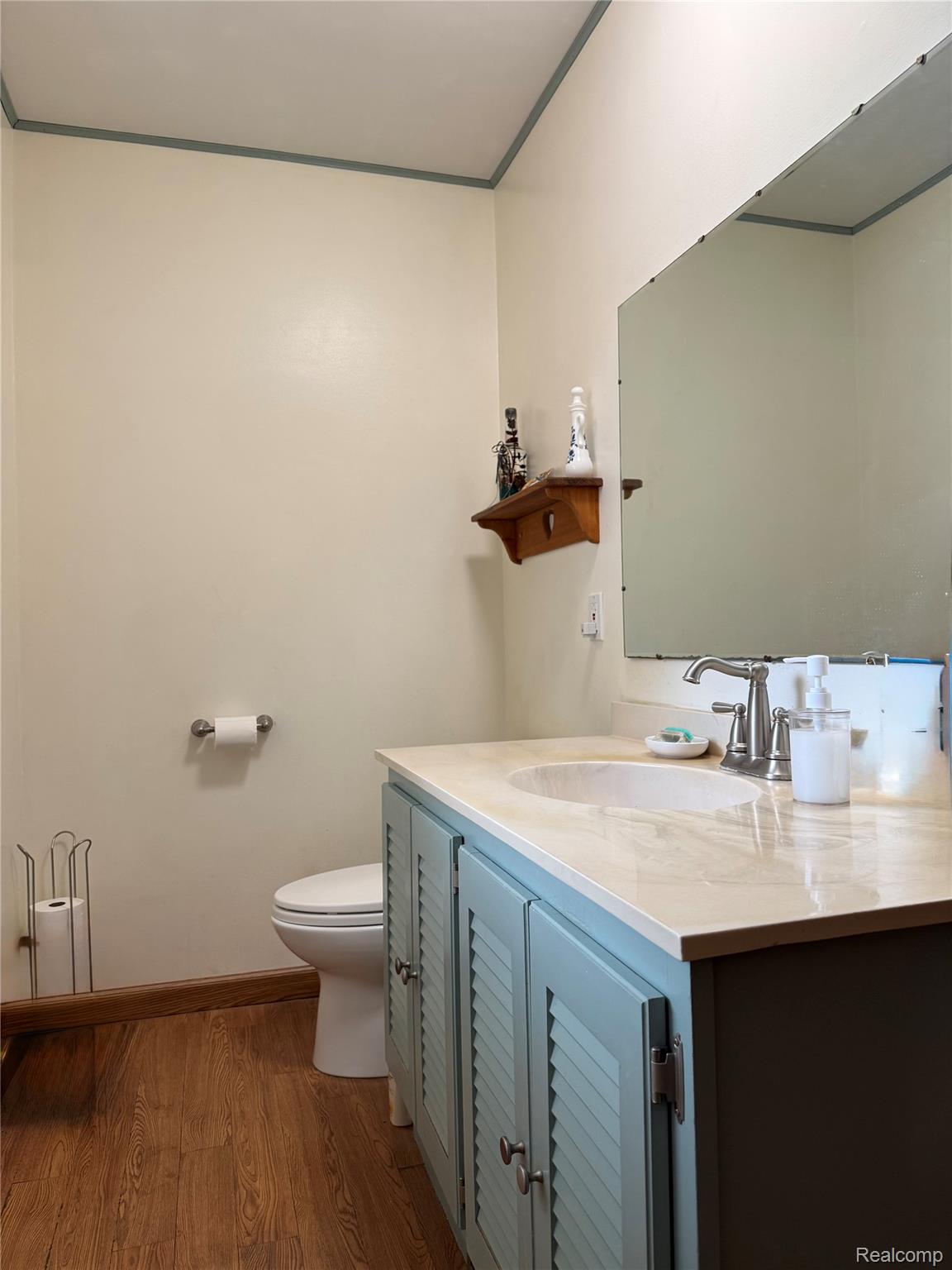 1412 South Byron Road Lennon, MI 48449 - Photo 10 of 22 Bathroom featuring vanity and dark wood finished floors