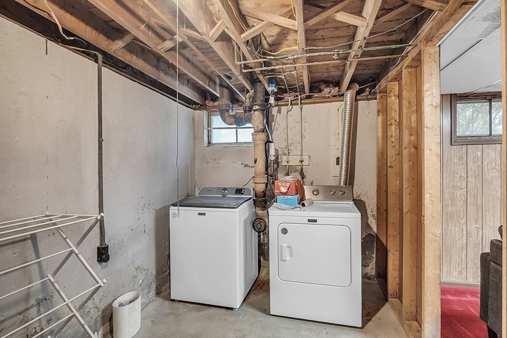 180 County Road Tewksbury, MA 01876 - Photo 30 of 40 a utility room with dryer and washer