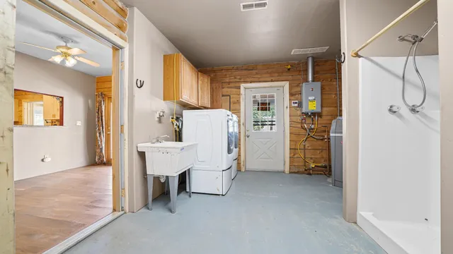 a view of city from a balcony