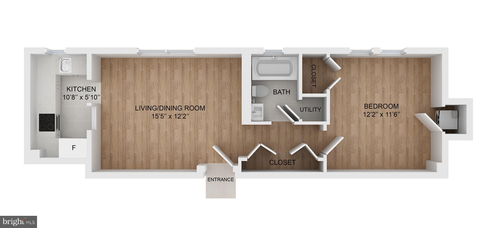 1661 Park Road Northwest, Unit 305 Washington, DC 20010 - Photo 19 of 19 Floor plan