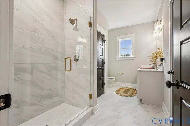 a bathroom with a sink and shower