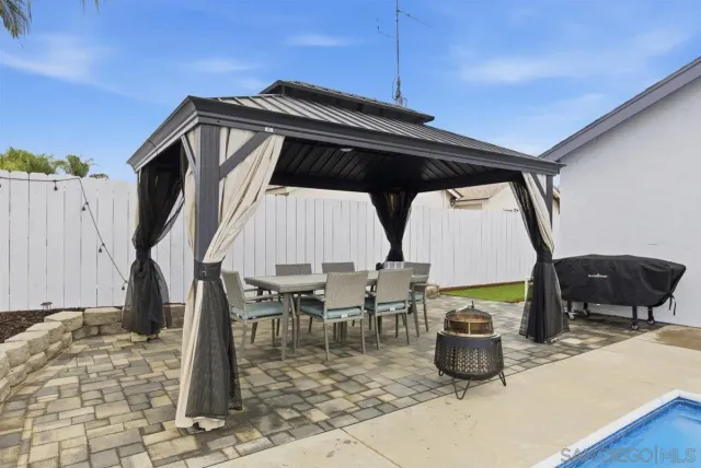 a view of outdoor space with seating area