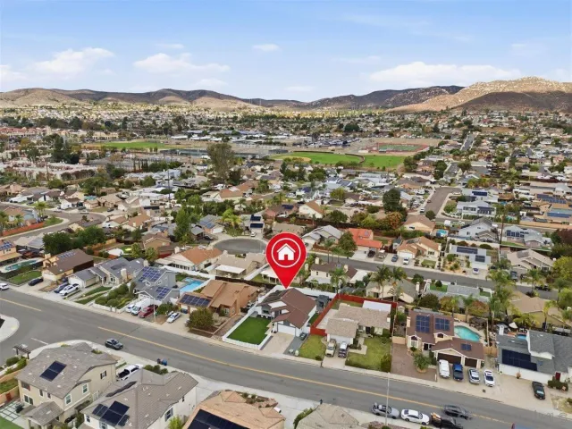 an aerial view of city