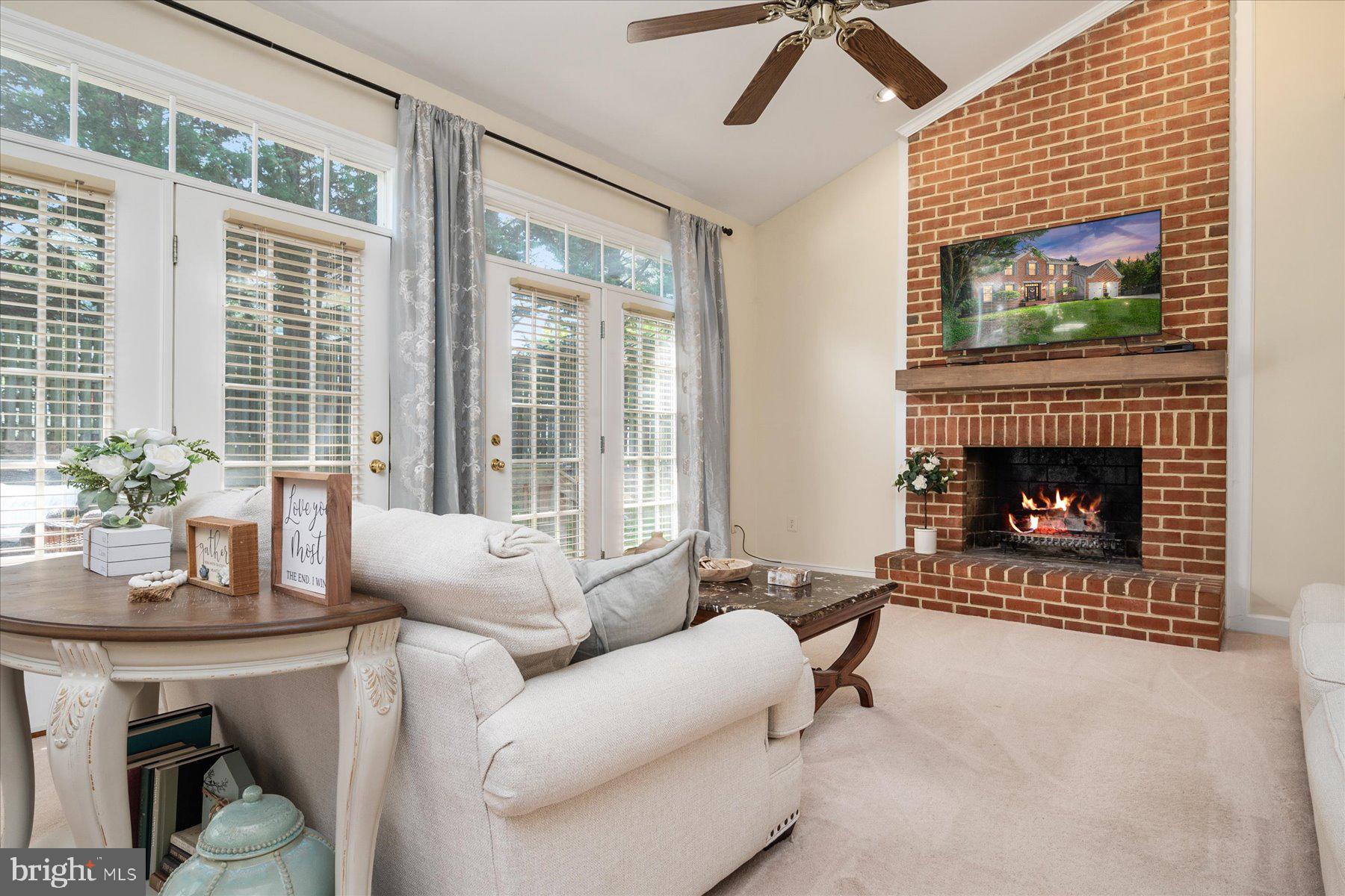 1321 Pleasant Meadow Road Crofton, MD 21114 - Photo 17 of 49 Family Room with brick hearth fireplace