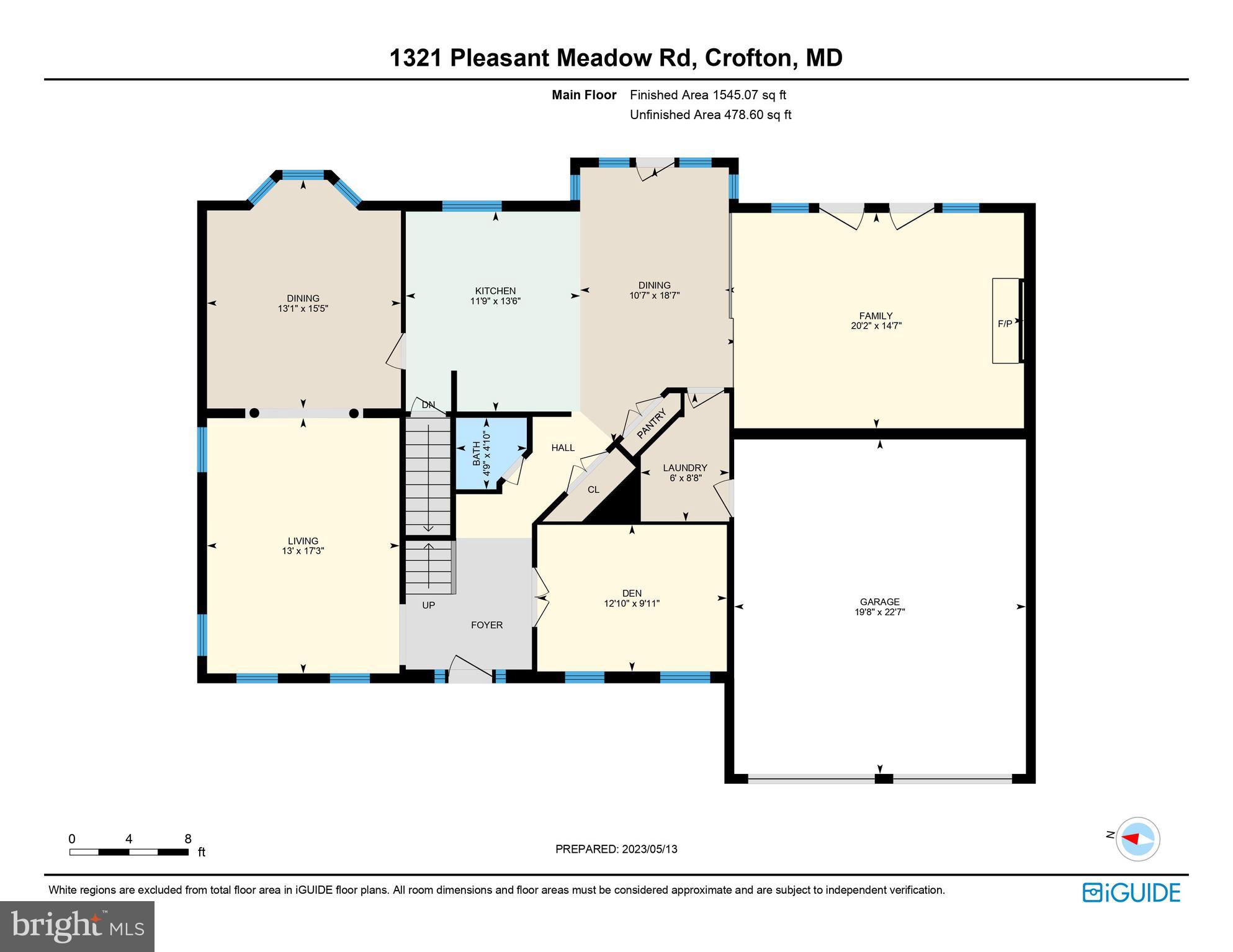 1321 Pleasant Meadow Road Crofton, MD 21114 - Photo 47 of 49 Main Level Floor Plan