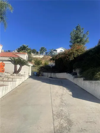 a view of a terrace with a bench