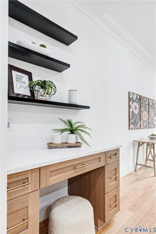 a view of hallway with washer and dryer