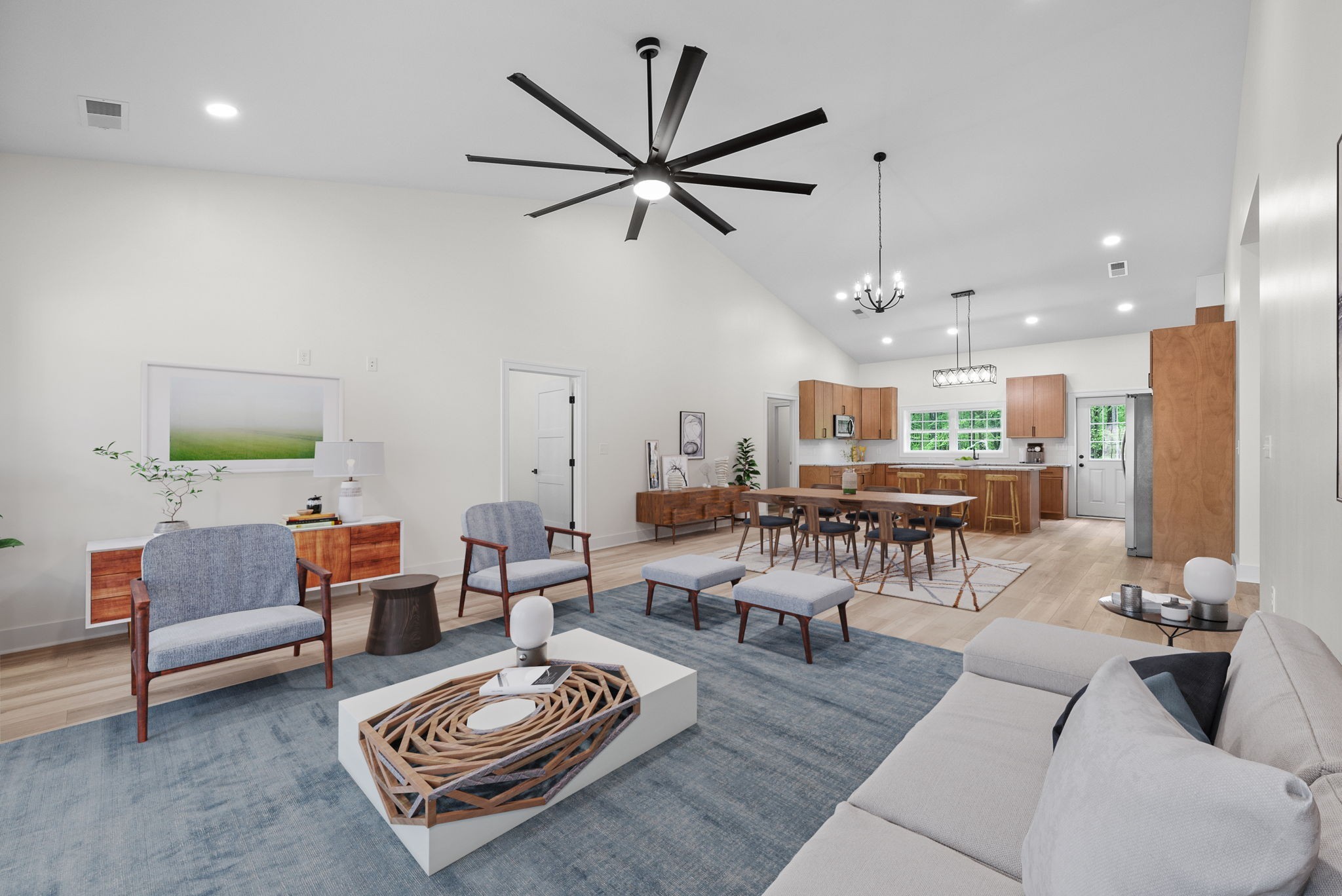4151 Southside Road Southside, TN 37171 - Photo 4 of 17 a living room with furniture kitchen view and a chandelier