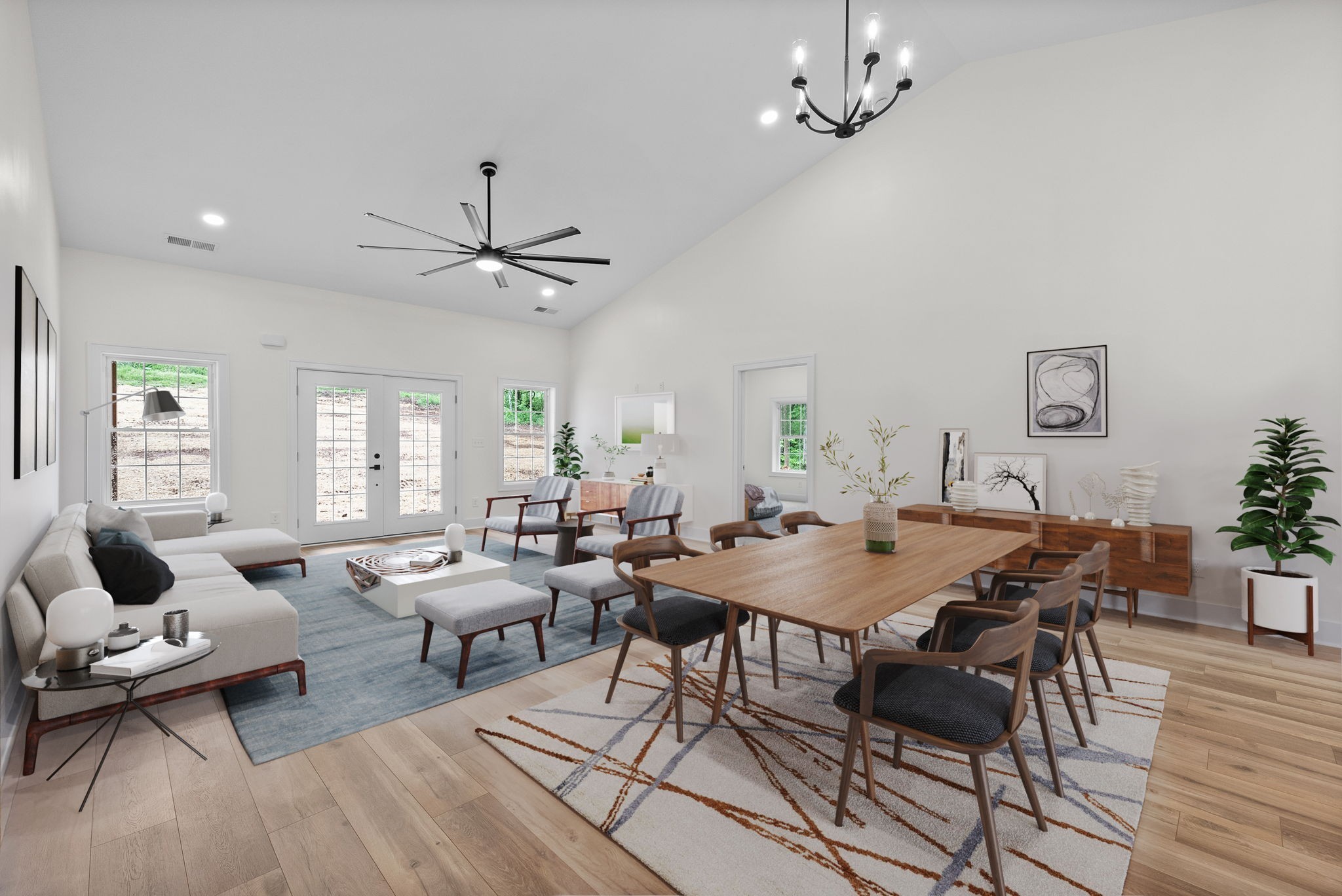 4151 Southside Road Southside, TN 37171 - Photo 5 of 17 a living room with furniture a chandelier and a rug