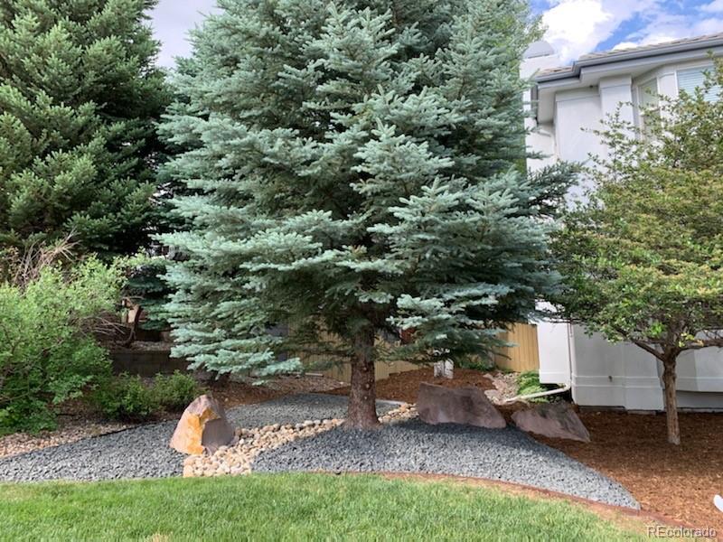 877 Eldorado Drive Superior, CO 80027 - Photo 31 of 34 an aerial view of a house with a yard table and chairs