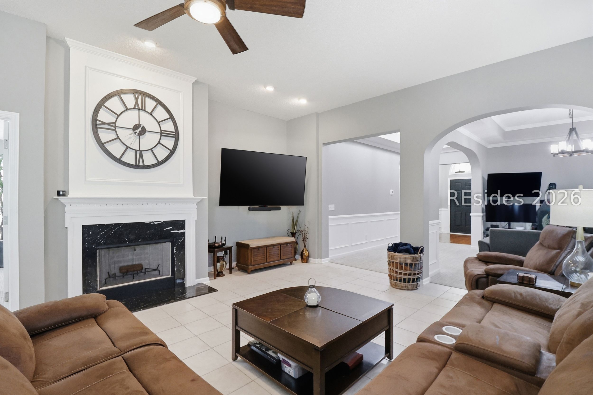 83 Wheat Field Circle Bluffton, SC 29910 - Photo 14 of 46 Living room with fireplace