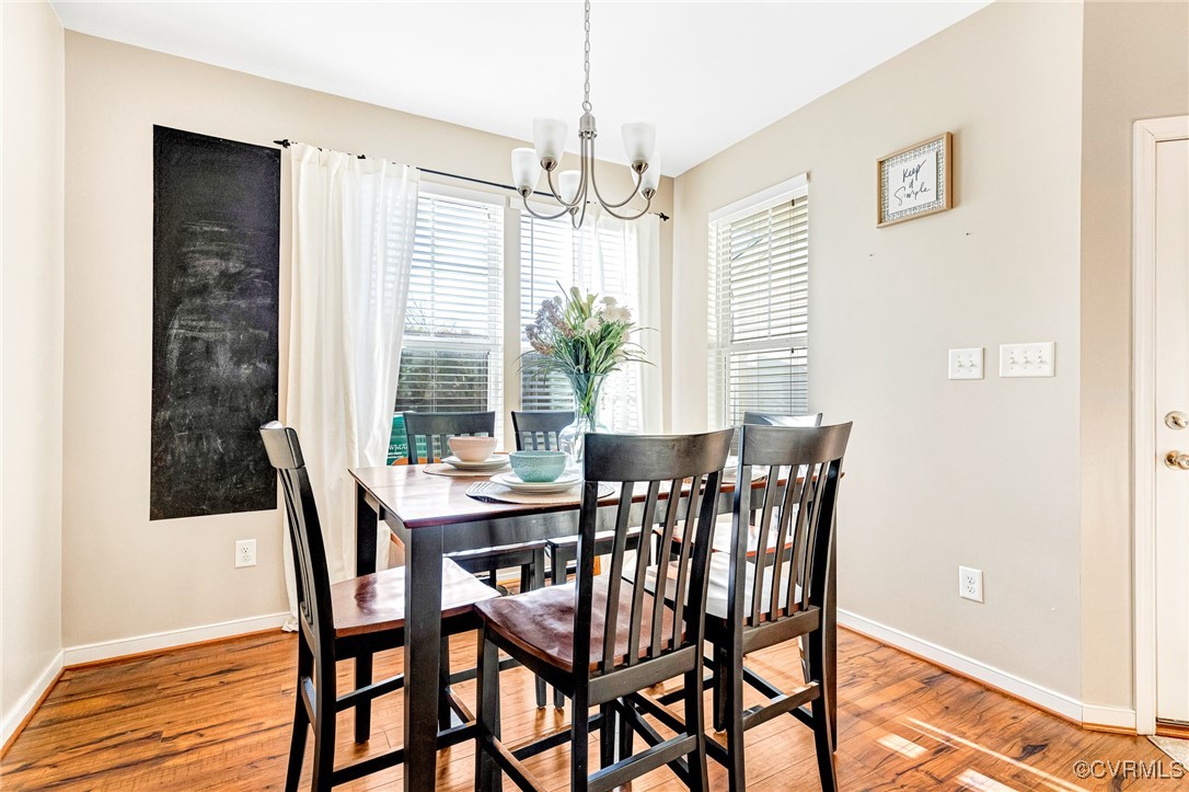 8061 Rutland Village Drive Mechanicsville, VA 23116 - Photo 11 of 22 Dining room with hardwood / wood-style floors, a w