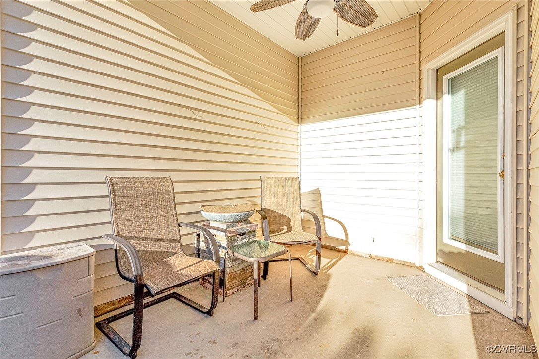 8061 Rutland Village Drive Mechanicsville, VA 23116 - Photo 20 of 22 View of patio / terrace with ceiling fan