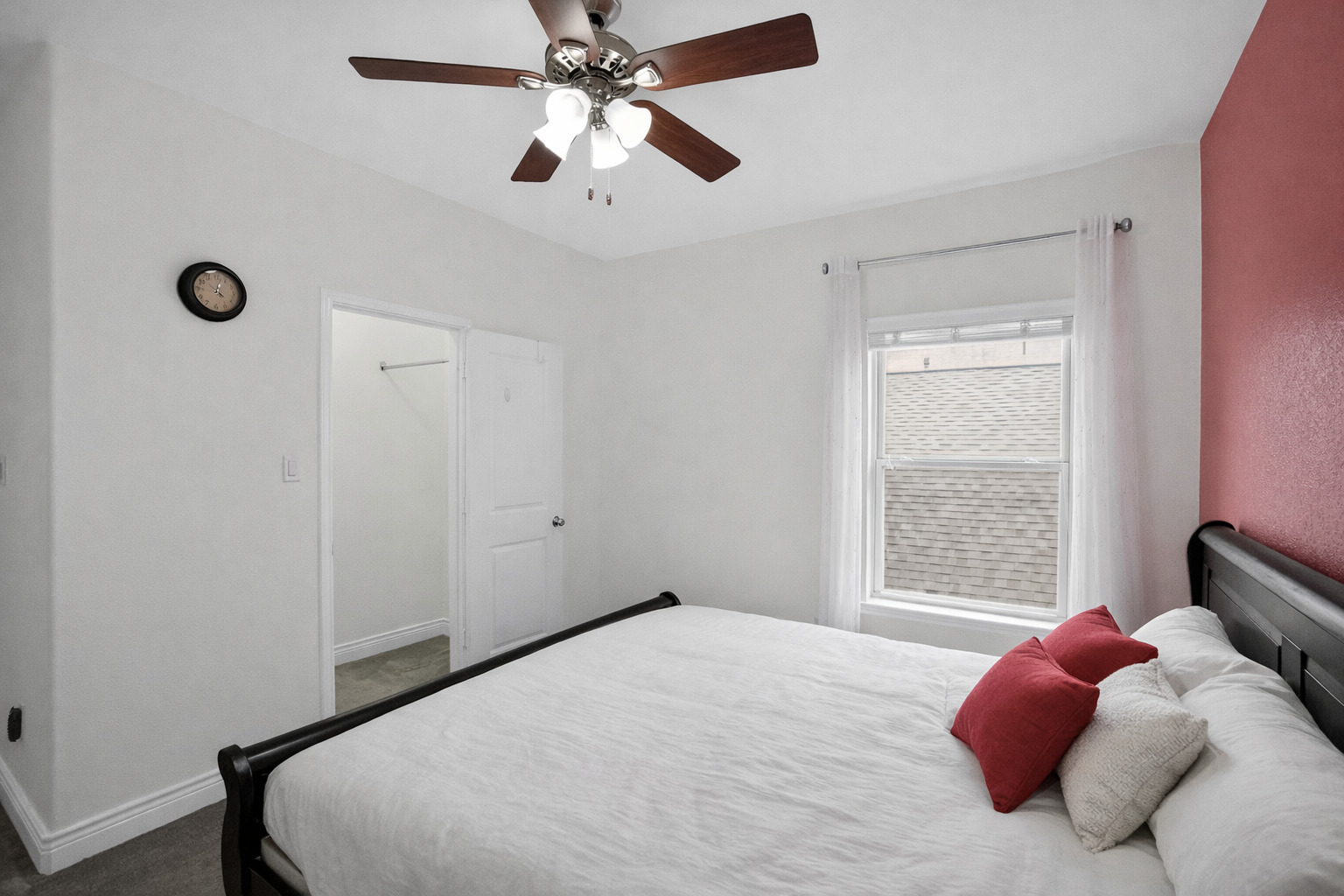 400 Cortona Lane Georgetown, TX 78628 - Photo 28 of 40 Bedroom with a ceiling fan and dark carpet