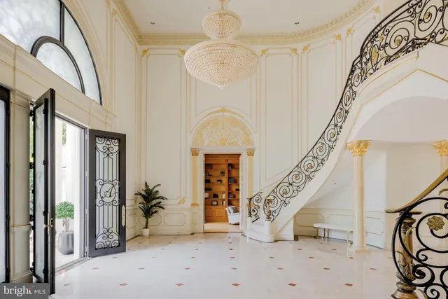 a view of an entryway with staircase