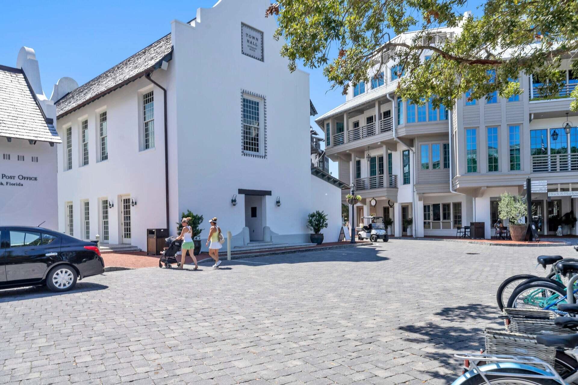 74 Town Hall Road, Unit 3A Rosemary Beach, FL 32461 - Photo 42 of 56 a view of a car park in front of a building