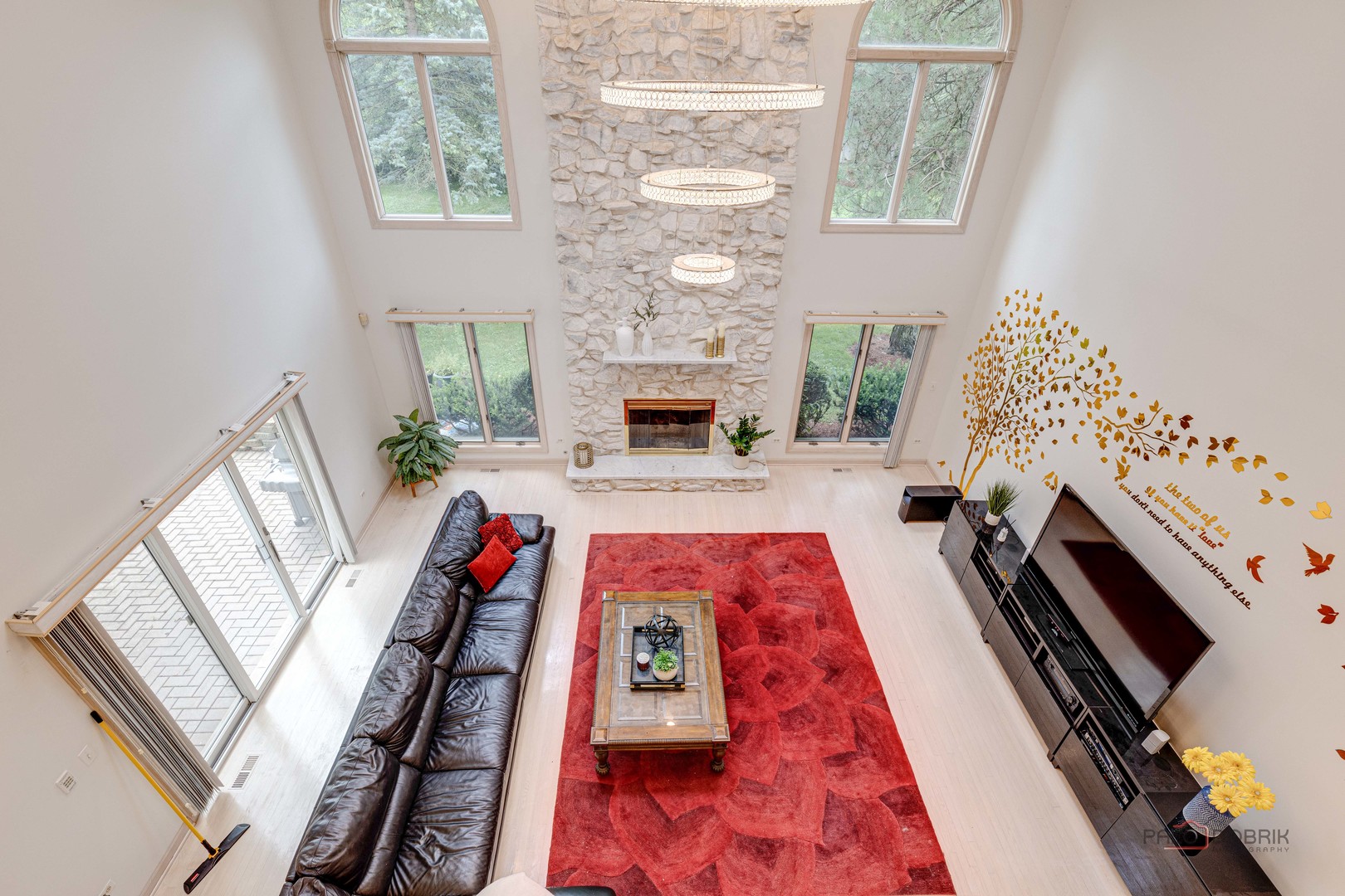 2329 Coach Road Long Grove, IL 60047 - Photo 29 of 56 a living room with furniture and a fireplace