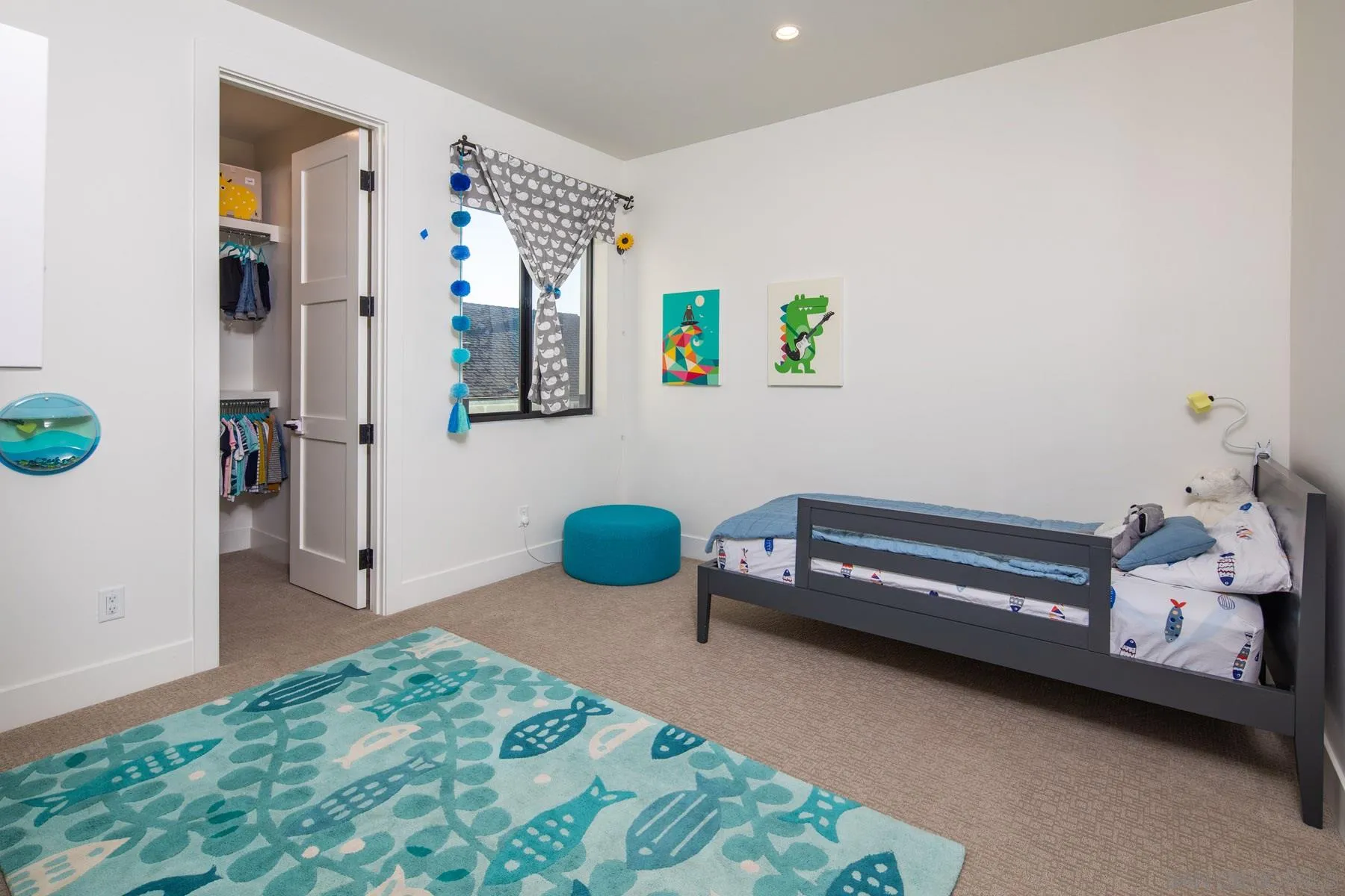 307 La Mesa Avenue Encinitas, CA 92024 - Photo 18 of 33 a bedroom with a bed and a couch