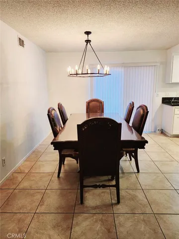 a table and chairs in a room