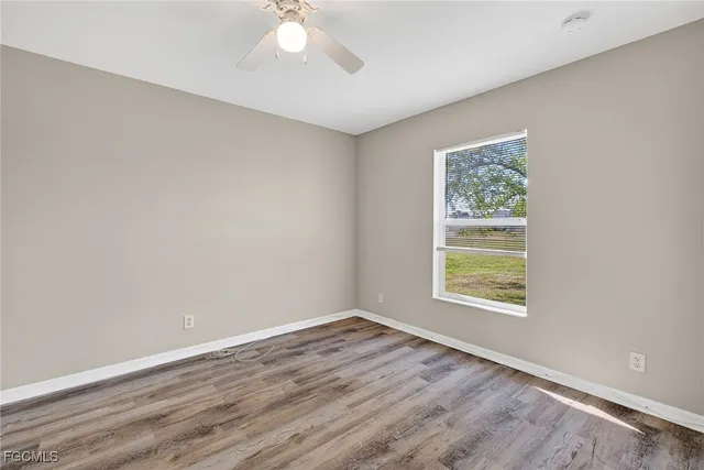 an empty room with a window