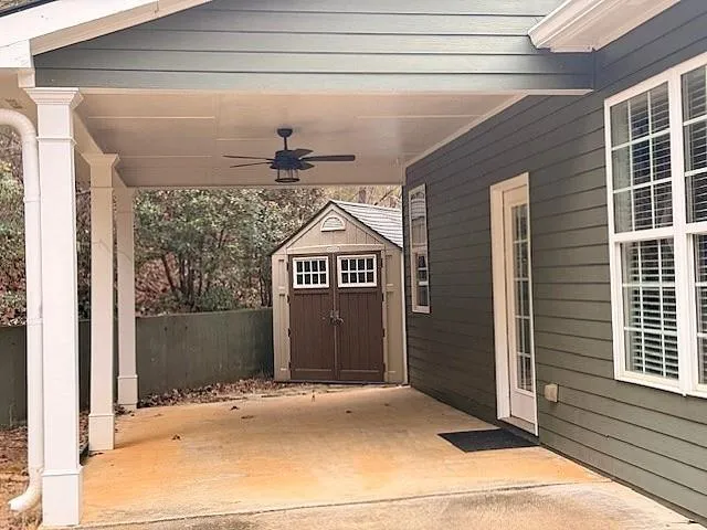 a view of a door of the house
