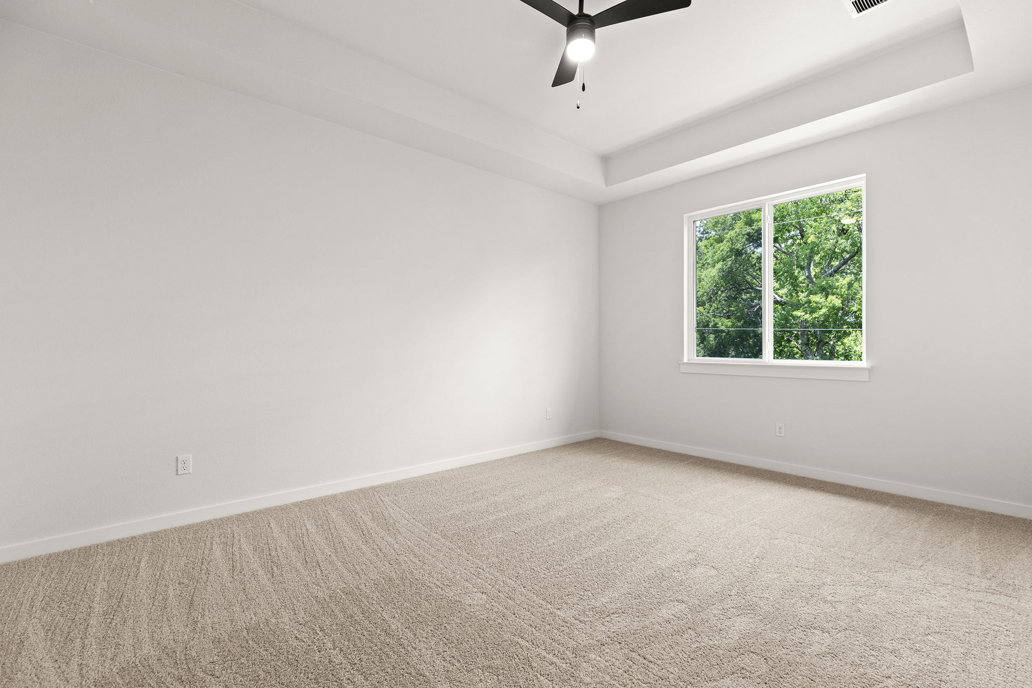 2600 Gattis School Road, Unit 1002 Round Rock, TX 78664 - Photo 18 of 40 A quiet retreat with a soaring tray ceiling and a peaceful view of leafy trees.
