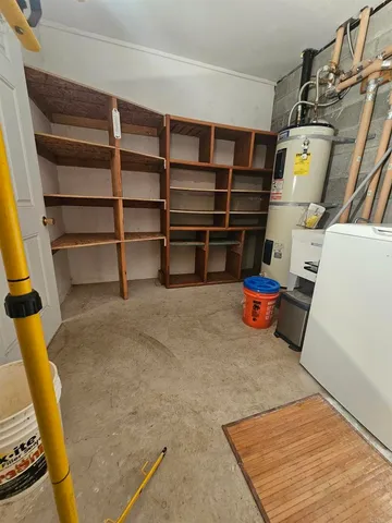 a view of storage and utility room