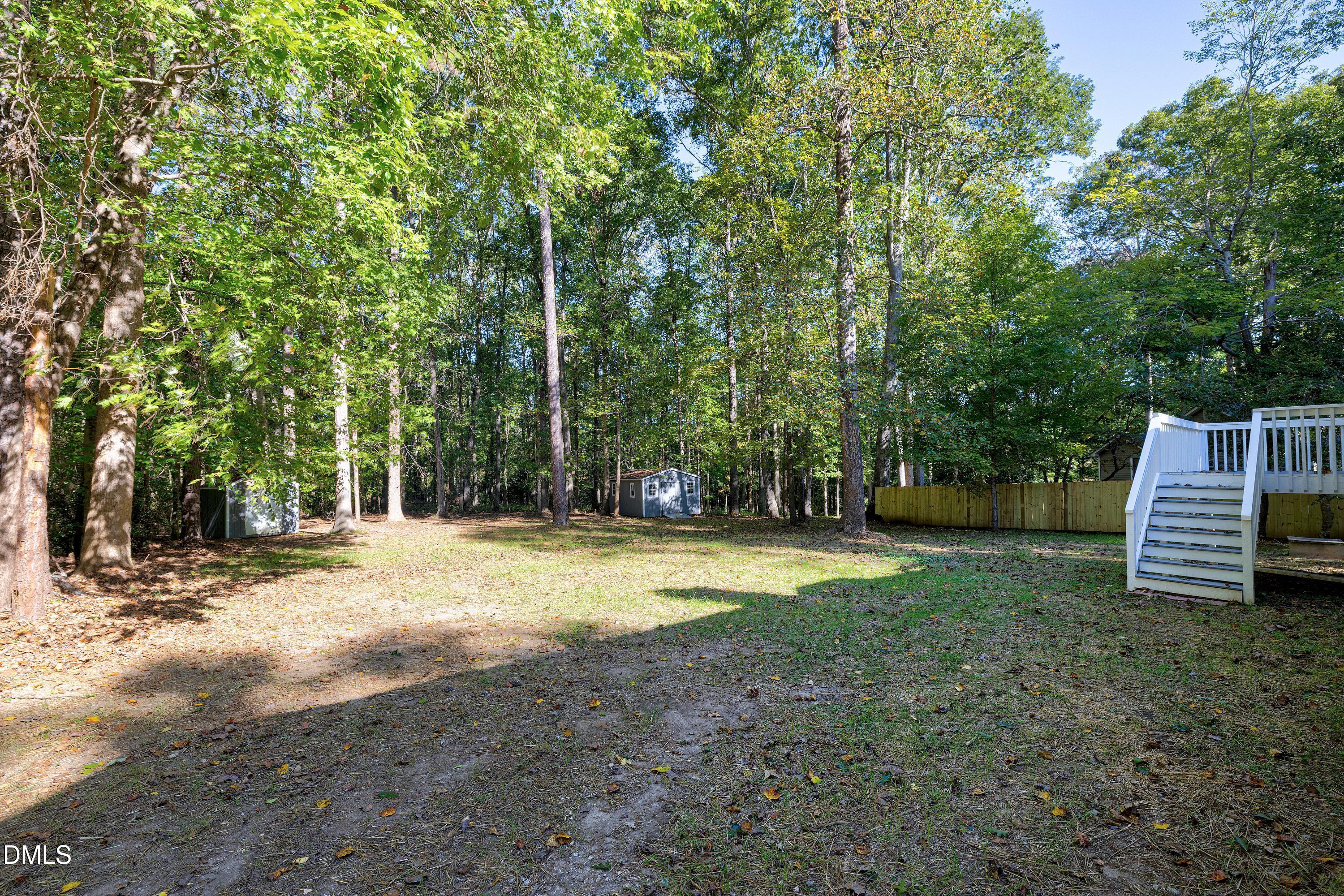 1508 Middle Ridge Drive Willow Spring, NC 27592 - Photo 33 of 56 a view of a yard with of trees