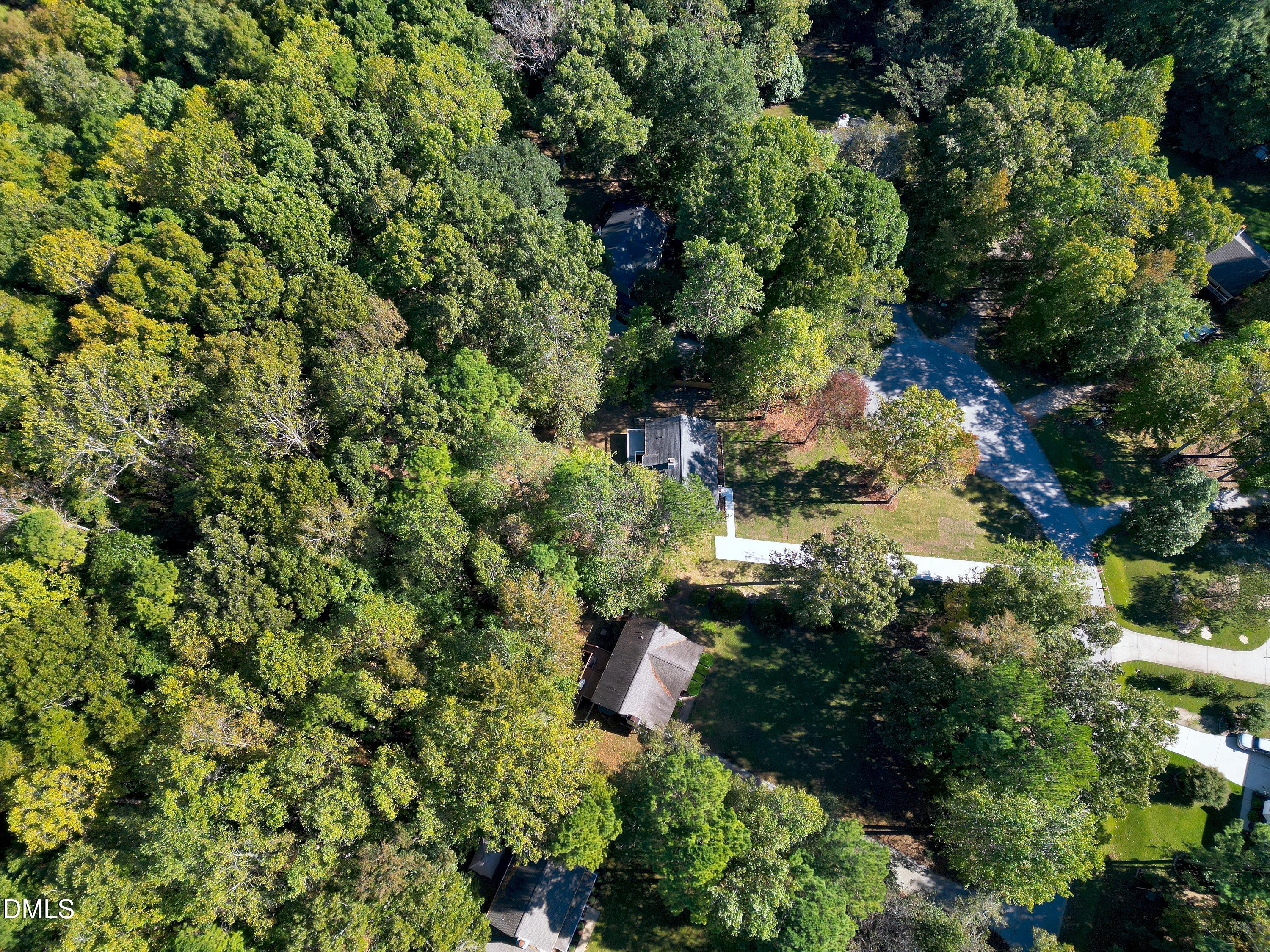 1508 Middle Ridge Drive Willow Spring, NC 27592 - Photo 50 of 56 an aerial view of a house with a yard and large trees