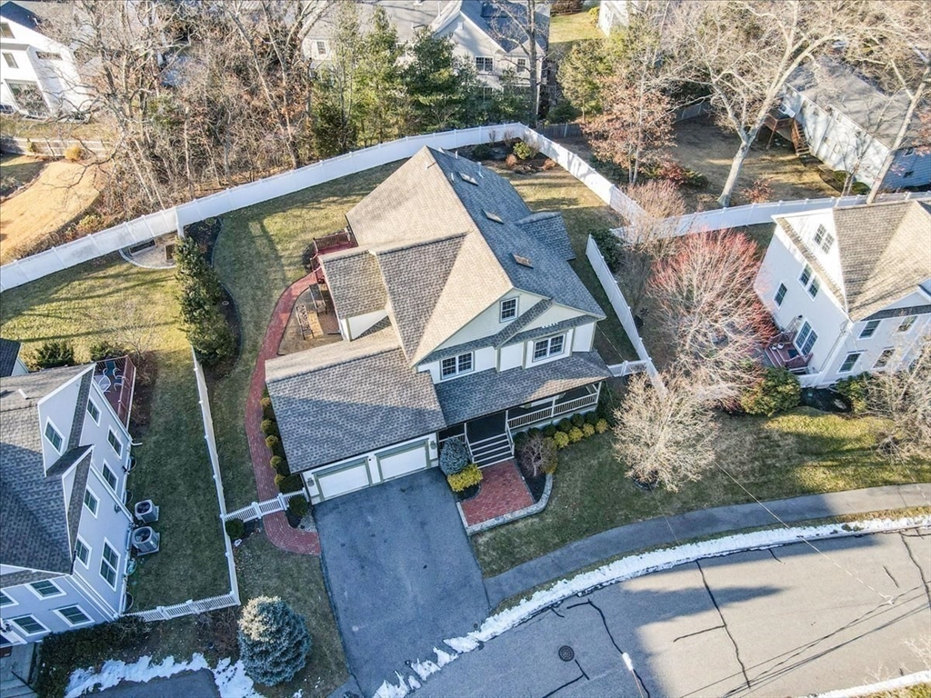 11 Shirley Road Needham, MA 02494 - Photo 41 of 41 a aerial view of a house with a yard