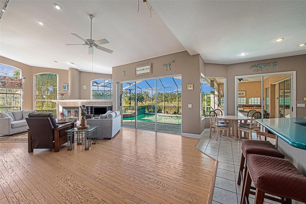 331 Lewis Road Lithia, FL 33547 - Photo 18 of 87 a living room with furniture floor to ceiling window and wooden floor