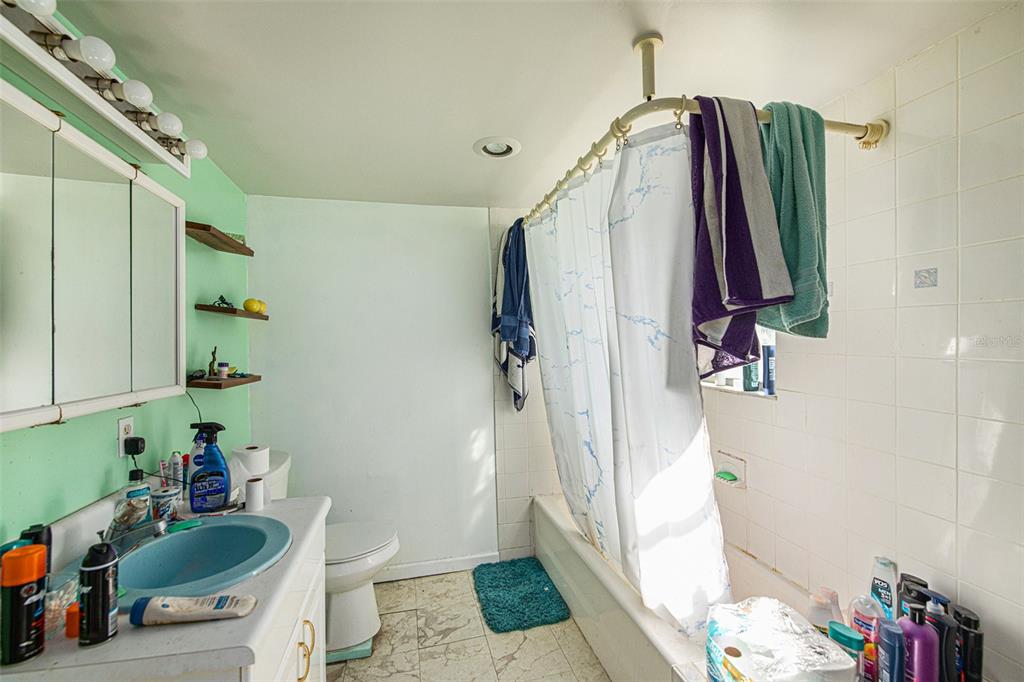 331 Lewis Road Lithia, FL 33547 - Photo 42 of 87 a bathroom with a sink a toilet and shower