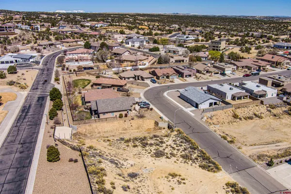 an aerial view of a city