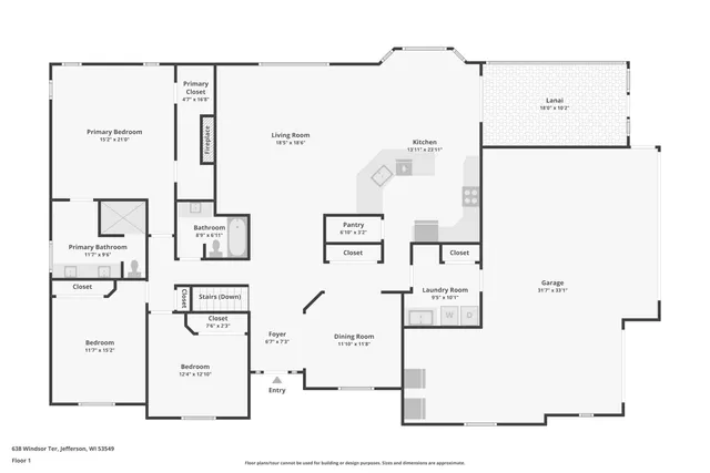 $725,000 | 638 Windsor Terrace, Jefferson, WI 53549
